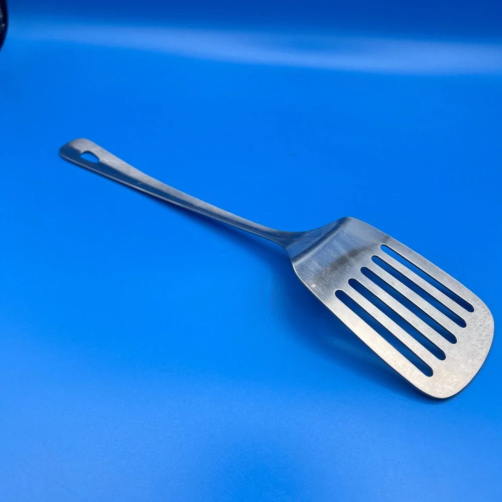 Stainless Steel Slotted Turner Spatula Kitchen Utensil Silver 12.5 Inch